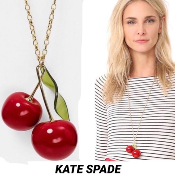 KATE SPADE MA CHERIE CHERRY PENDANT NECKLACE - Picture 3 of 8